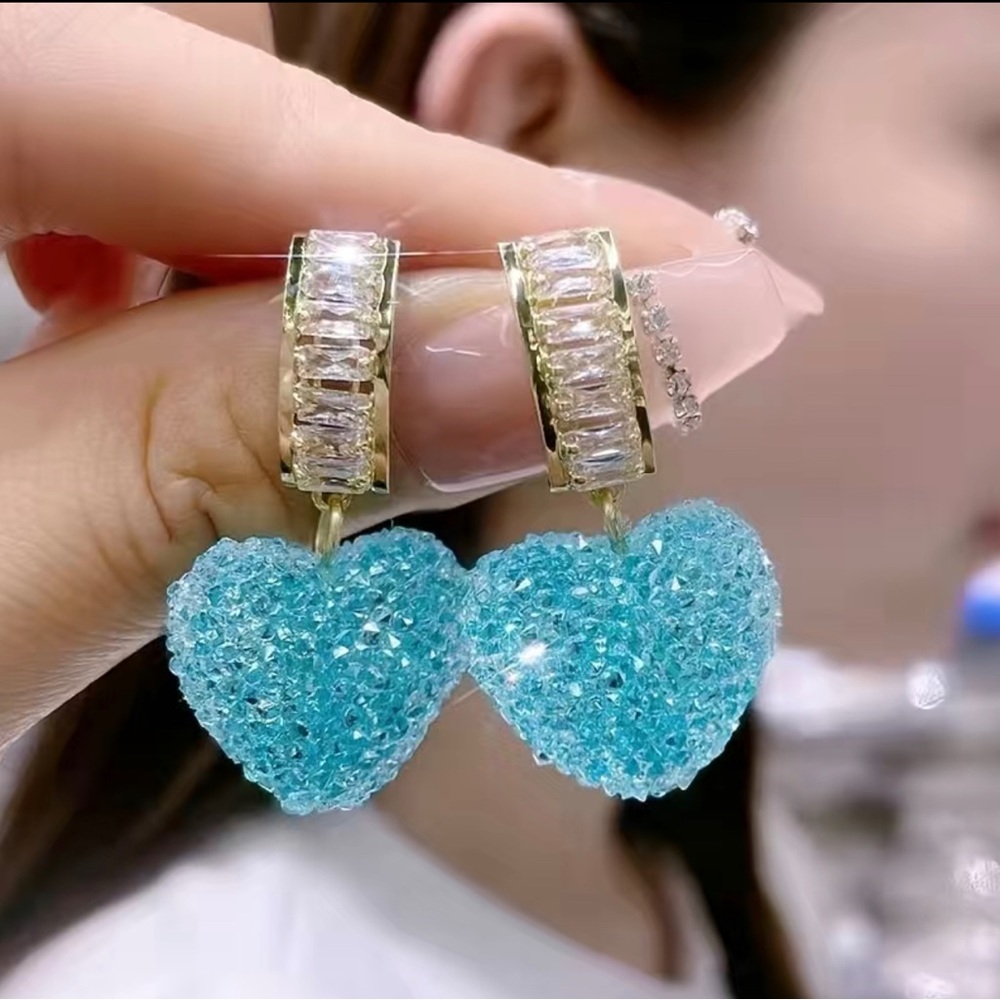 - Heart Dangle Earrings